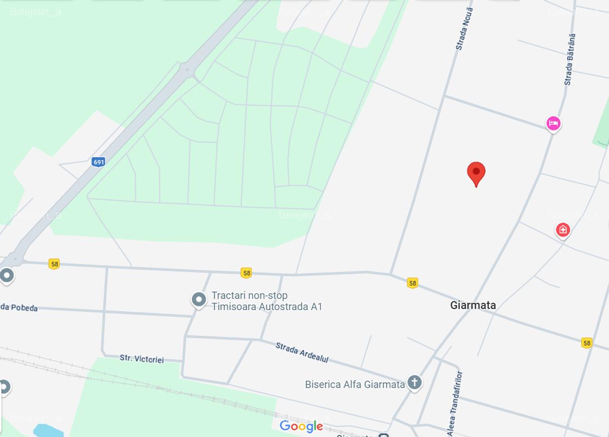 Teren intravilan, 1968 mp, Giarmata, între str. Nouă și str. Bătrână, comision 0 - 2