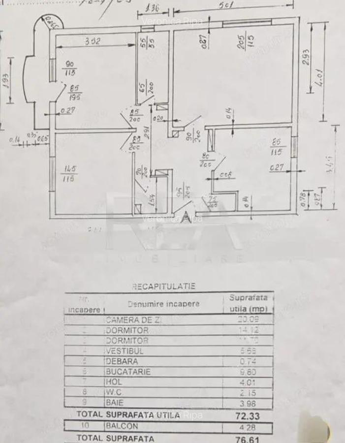 3 camere, decomandat, hol tip H- Calea 13 Septembrie, Sebastian - 2