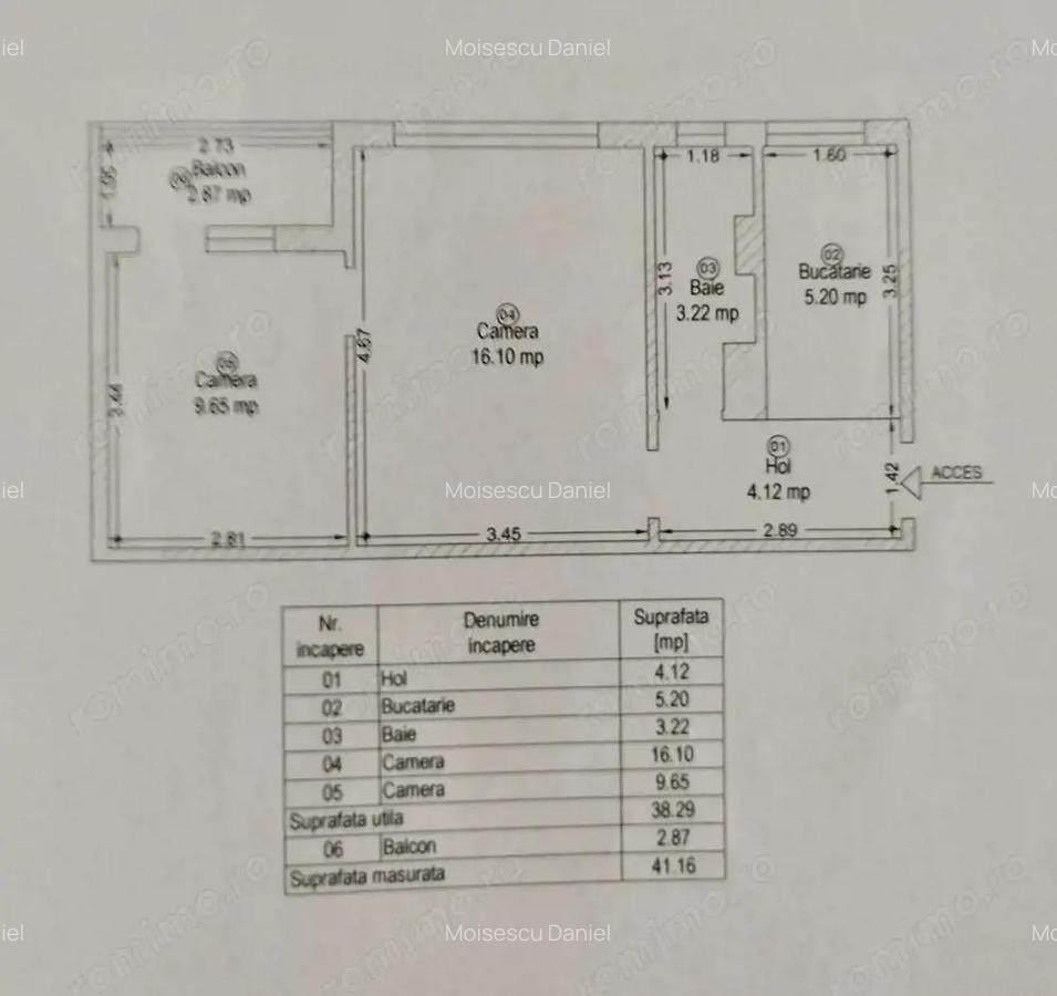 Etaj 1 cu central #259; propie ling #259; Pia #539;a Doina - 3