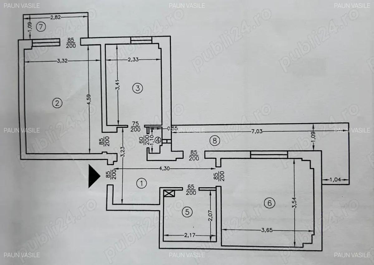 Apartament 2 camere etaj 1 Hala Tribunal pretabil cabinete, birouri - 7