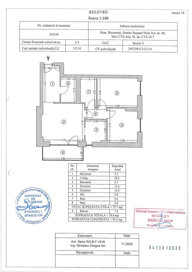 3 camere proprietar One Cotroceni park etaj 10/12 LA CHEIE! - 2
