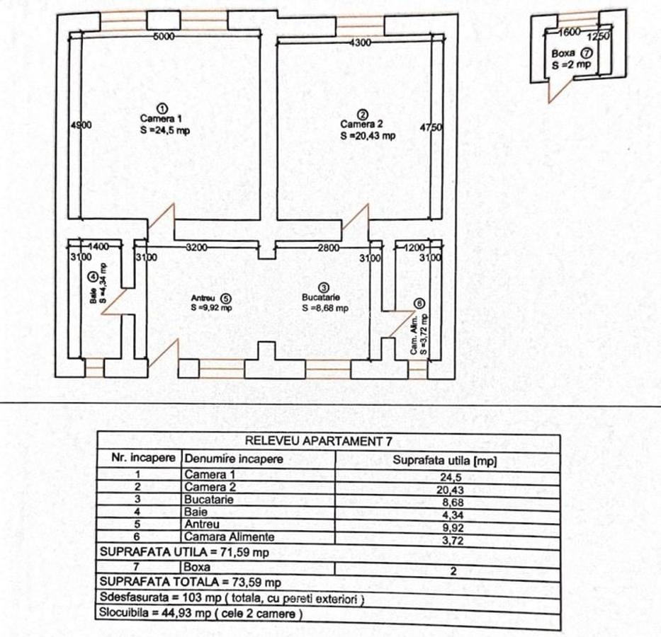 Ap cu 2 camere, 72mp, complet renovat, demisol inalt, zona Bălcescu! - 2