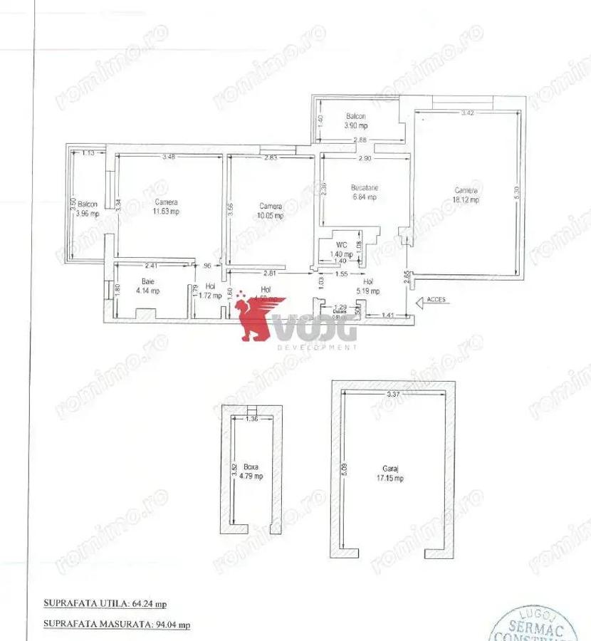 Apartament 3 camere, decomandat, garaj sub bloc, Calea Girocului, - 9