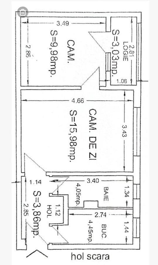Casa de Cultură - apartament 2 camere cu centrală pe gaz - 2
