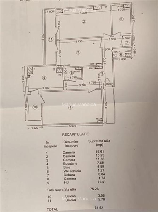 Apartament de 3 camere bulevardul Unirii - 11