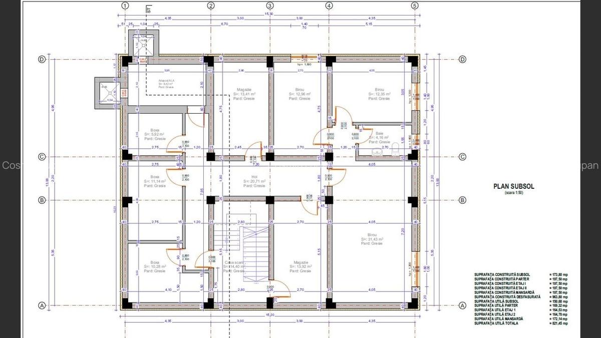 SPATIU COMERCIAL SUBSOL - 131 MP UTILI - - 7