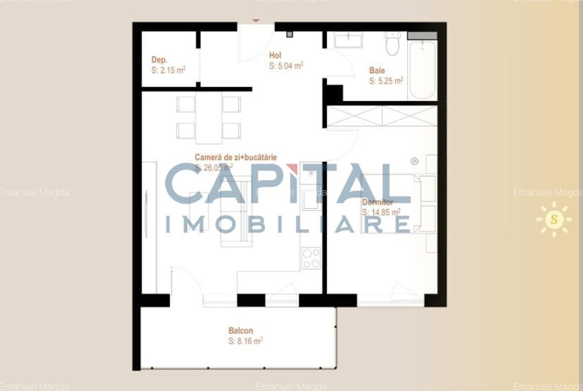 COMISION 0! Apartament 2 camere Semidecomandat, Zona Vivo/Metro - 8