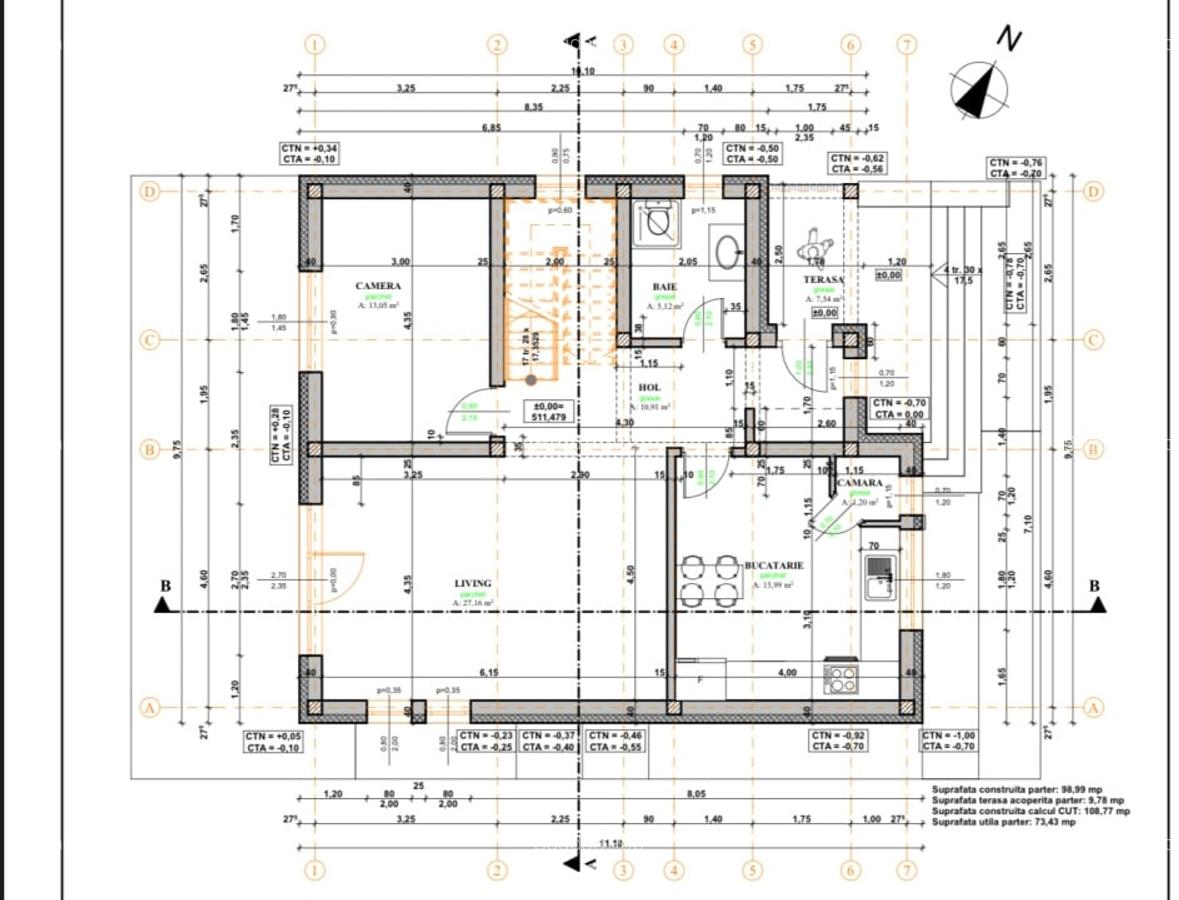 Casa individuala 5 camere, 142 mp utili, 660 mp curte !, Lac Chinteni! - 1