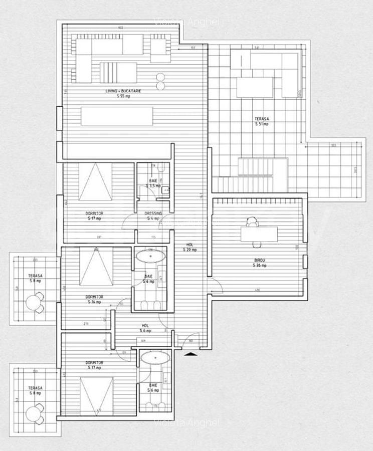 Apartament penthouse cu 5 camere | finisaje premium | 2 garaje - 24