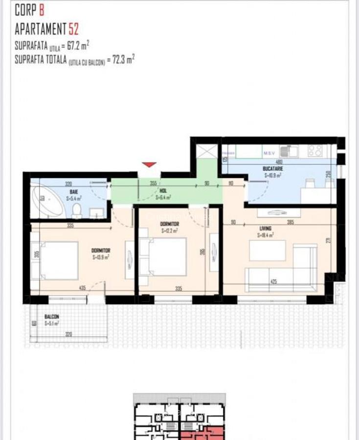 Apartamente 3 camere Dezvoltator Zona Safirului Central - 8