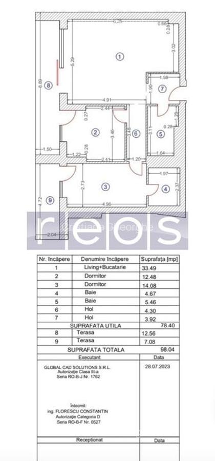 Apartament cu 3 camere decomandat, mobilat în Băneasa - 23