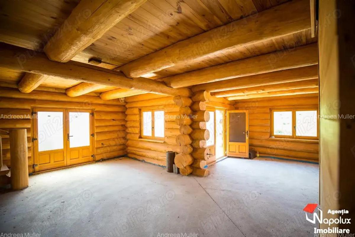 Exclusivitate! Casa din busteni intregi in Chinteni - 4