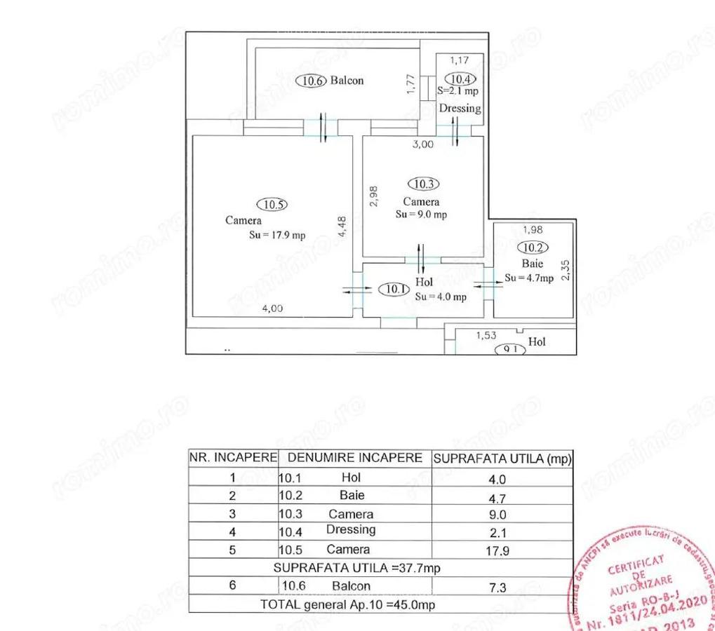 Apartament nr.2 cu 2 camere complet mobilat si utilat - 5