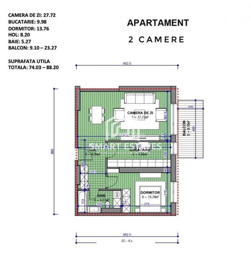 APARTAMENT 2 CAMERE 74 mp - METROU OBOR - COMPLEX MODERN CU FACILITATI - 3