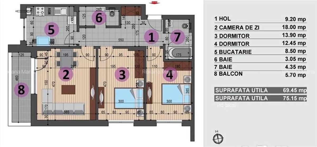 Apartament 3 camere Postalionului - 11