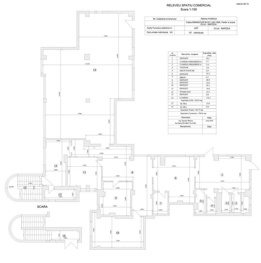 Spatiu Comercial/Depozitare , Calea Manastur Nr. 107-109 A Preț negociabil - 2