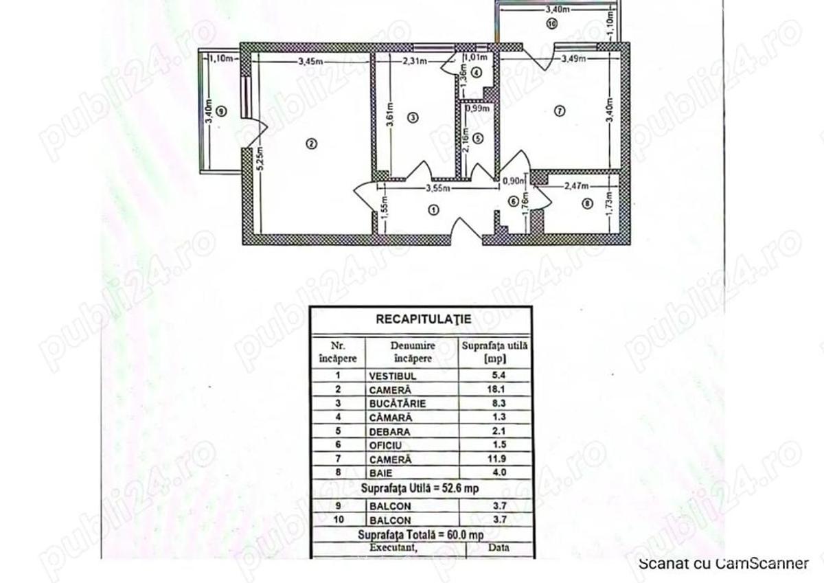 De vanzare  Apartament 2 camere Apusului - 9
