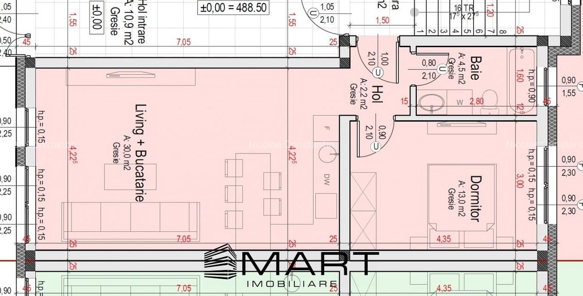 Apartament 2 camere 50mp plus curte 50mp cartier Davinci Cristian - 6