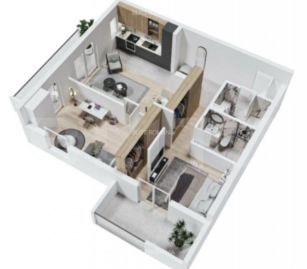 Apartament de vanzare Complex Nou | Etaj 10/12 | 3 came - 1