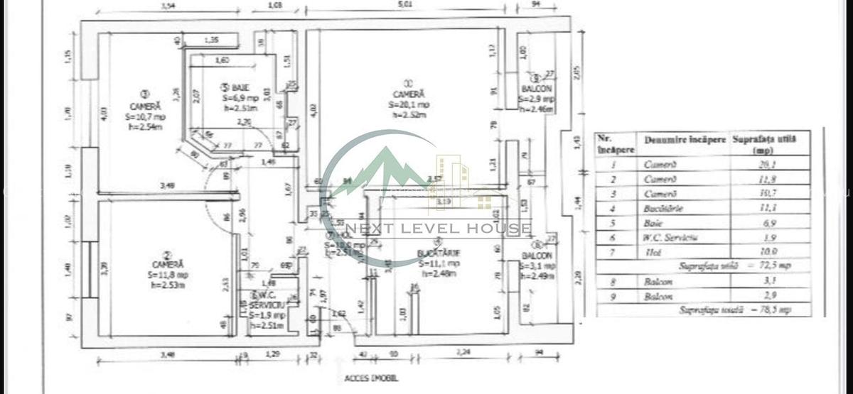 Apartament 3 camere, Judetean - 12