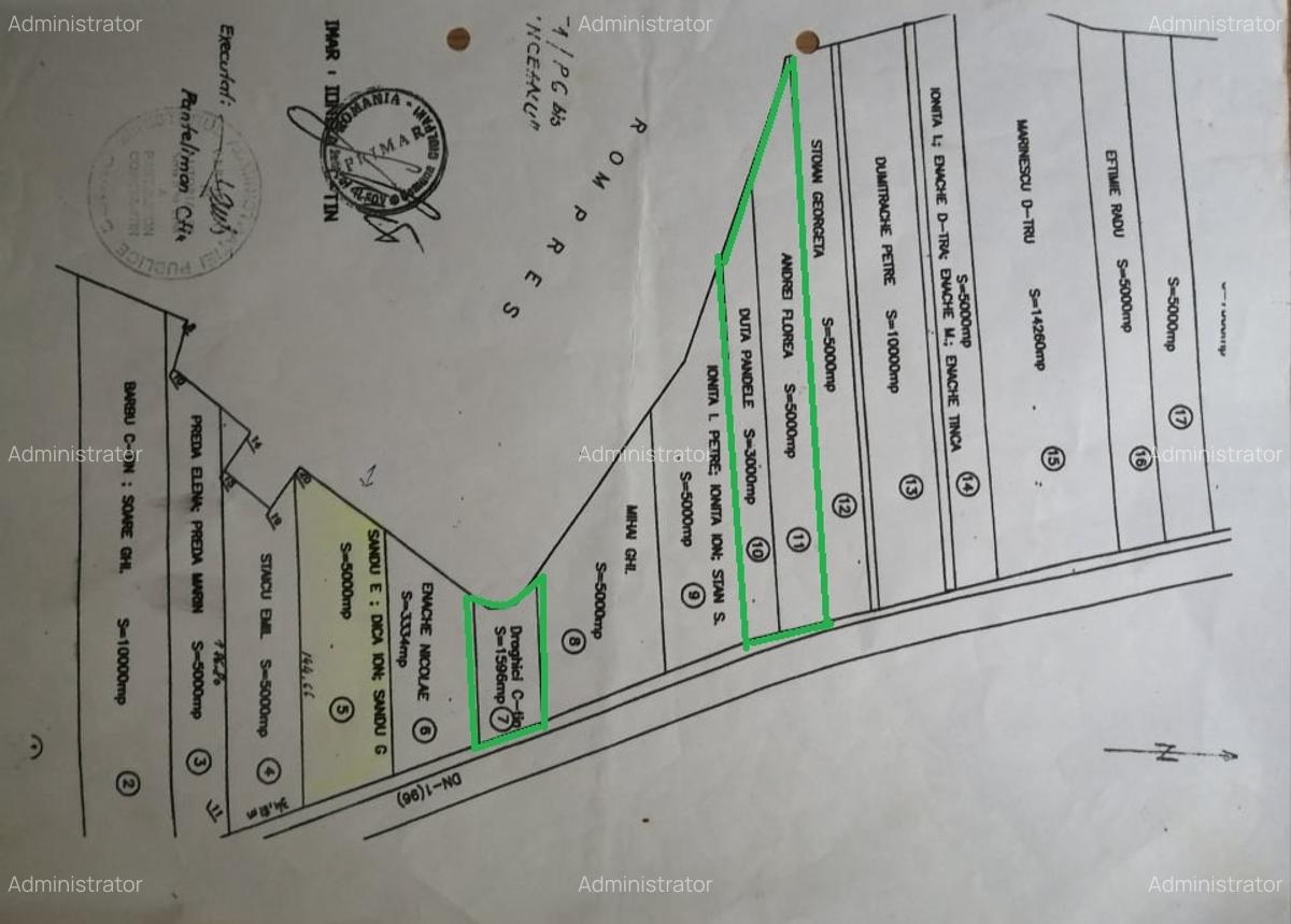 Ciolpani, stradal la D N 1, teren 1600/29 +3000, bun afacere, zona antenelor - 3