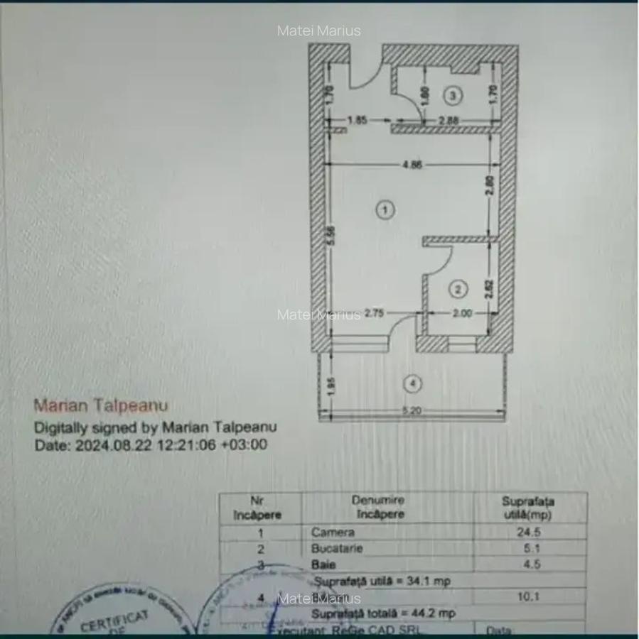 Studio/  balcon generos în Hills Brauner - 44,2 mp totala, parcare - 2