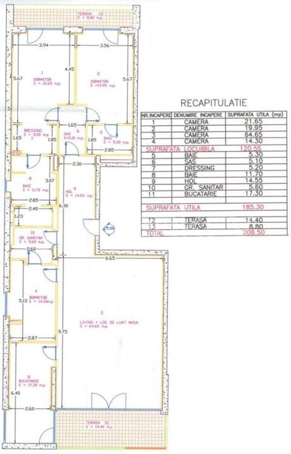 Apartament cu 4 camere decomandat în Șoseaua Nordului - 17