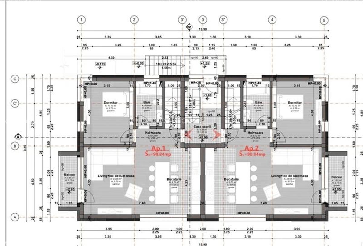 Apartament Exclusiv | 2 Niveluri | 91 mp utili  + 25 Terase | Faget - 4