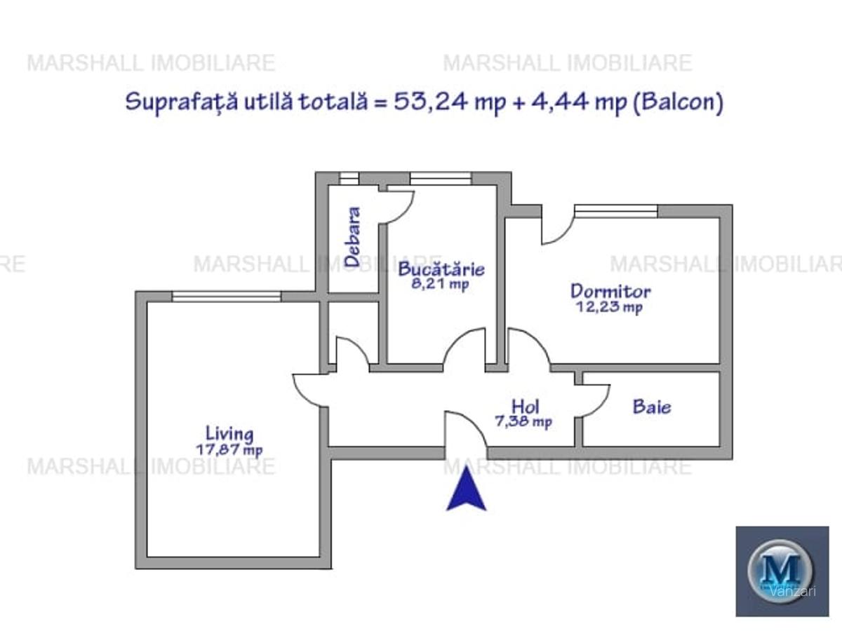 Apartament 2 camere de vanzare, zona Democratiei, 57.68 mp #16603 - 8