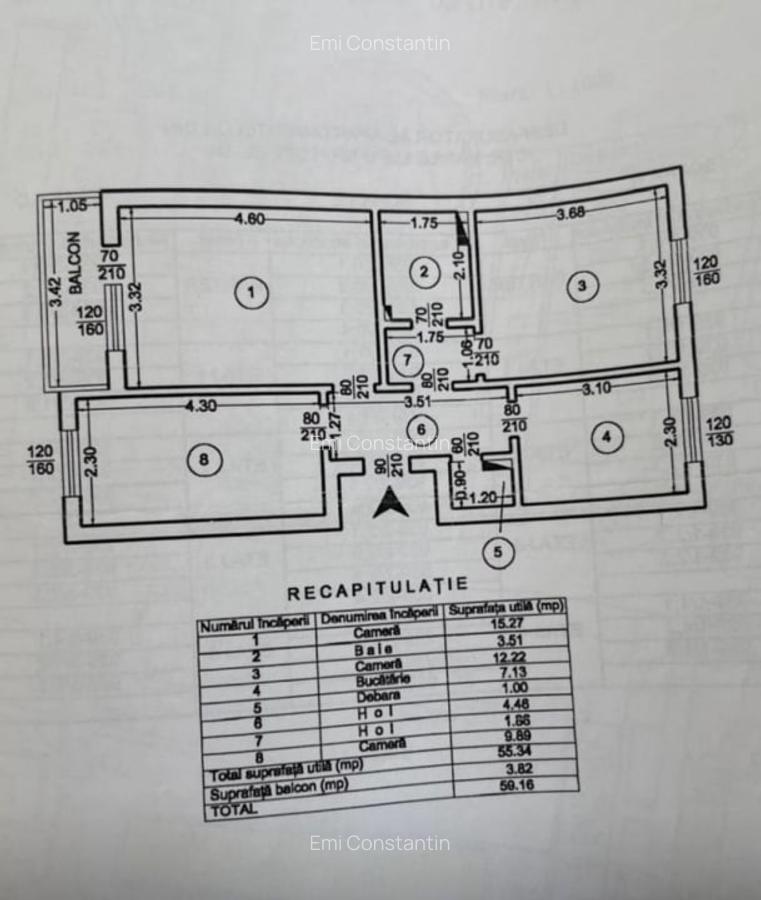 Etaj 3-Tatarasi-Tudor Center-3 Camere Decomandat-liber - 1 Etaj 3-Tatarasi-Tudor Center-3 Camere Decomandat-liber - 1