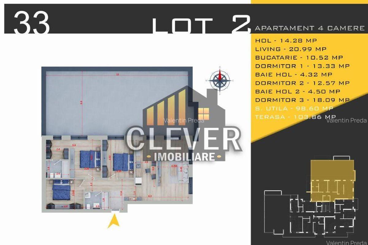 Apartament 4 camere Loc Parcare BONUS Metrou Nicolae Teclu - 1