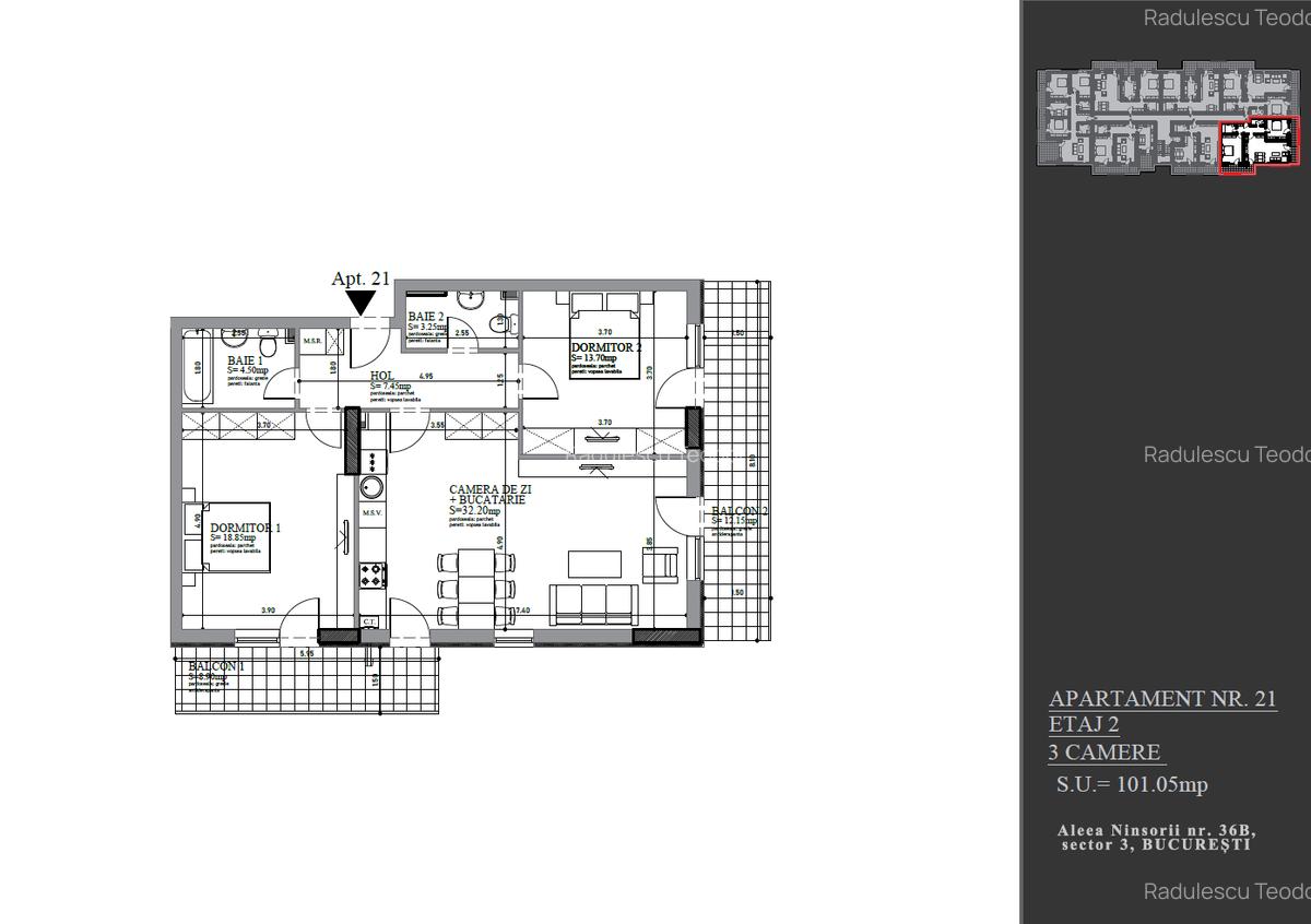 Apartamente 3 camere, Trapezului, P+2, Bloc NOU 2026! - 6