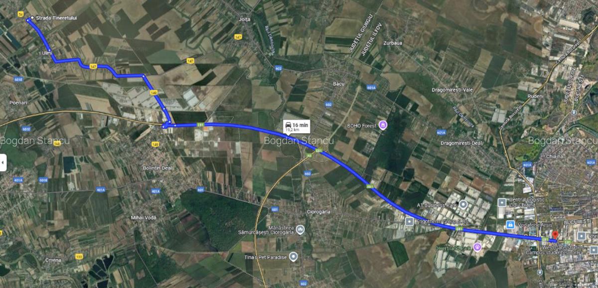 Teren intravilan periferie Bucuresti in Comuna Ulmi, Giurgiu. 4910mp - 1