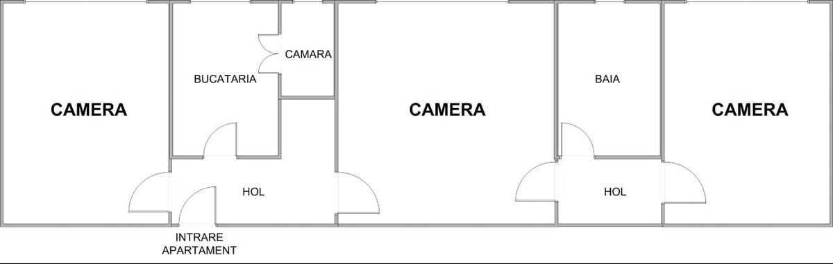 Apartament cu 3 camere semidecomandat în Central - 2