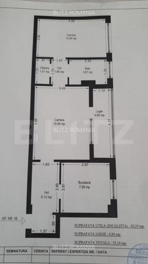 Apartament 2 camere, 51 mp, langa Iulius Town - 7