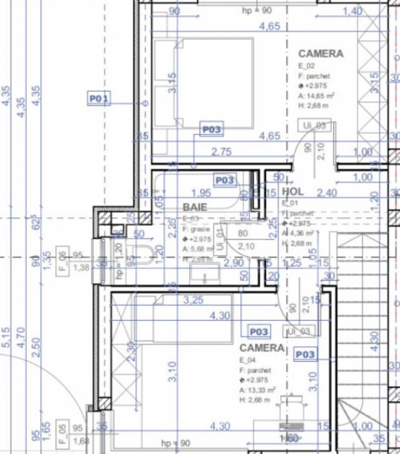 Duplex 3 camere, Su = 84,4 mp, St= 369,5 mp, Mosnita Noua - 3