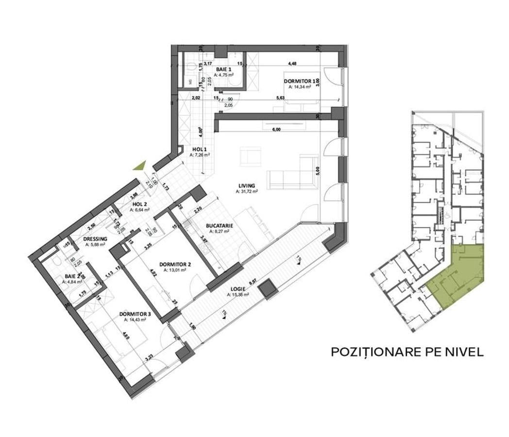 COMISION 0% | Nord One Brediceanu | Central | 1,2,3,4 cam si penthouse - 5