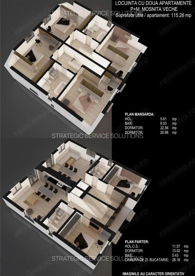 Duplex, Mosnita Veche, P+M, 4 cam, 116mp util, 280mp teren - 10