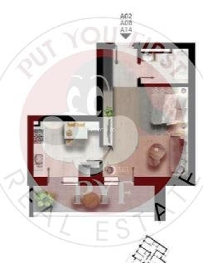 Maniu Residence | Garsoniera | Semidec | 50mp | B11946 - 5