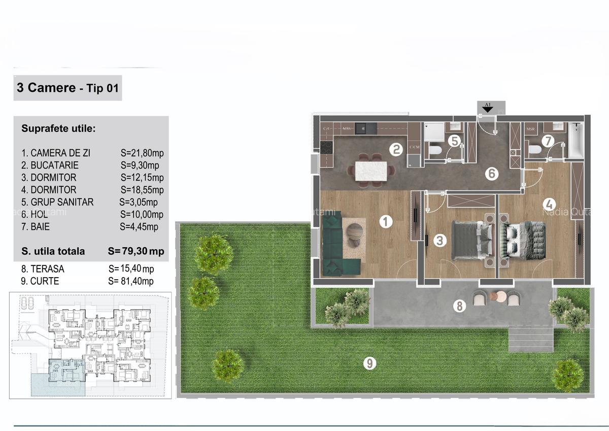 2 camere // acces rapid catre parc //  acces rapid metrou // bloc finalizat - 7