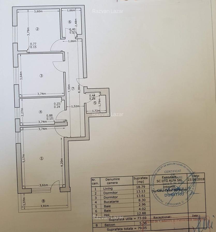 Apartament cu 3 camere decomandat, mobilat în Apărătorii Patriei - 17