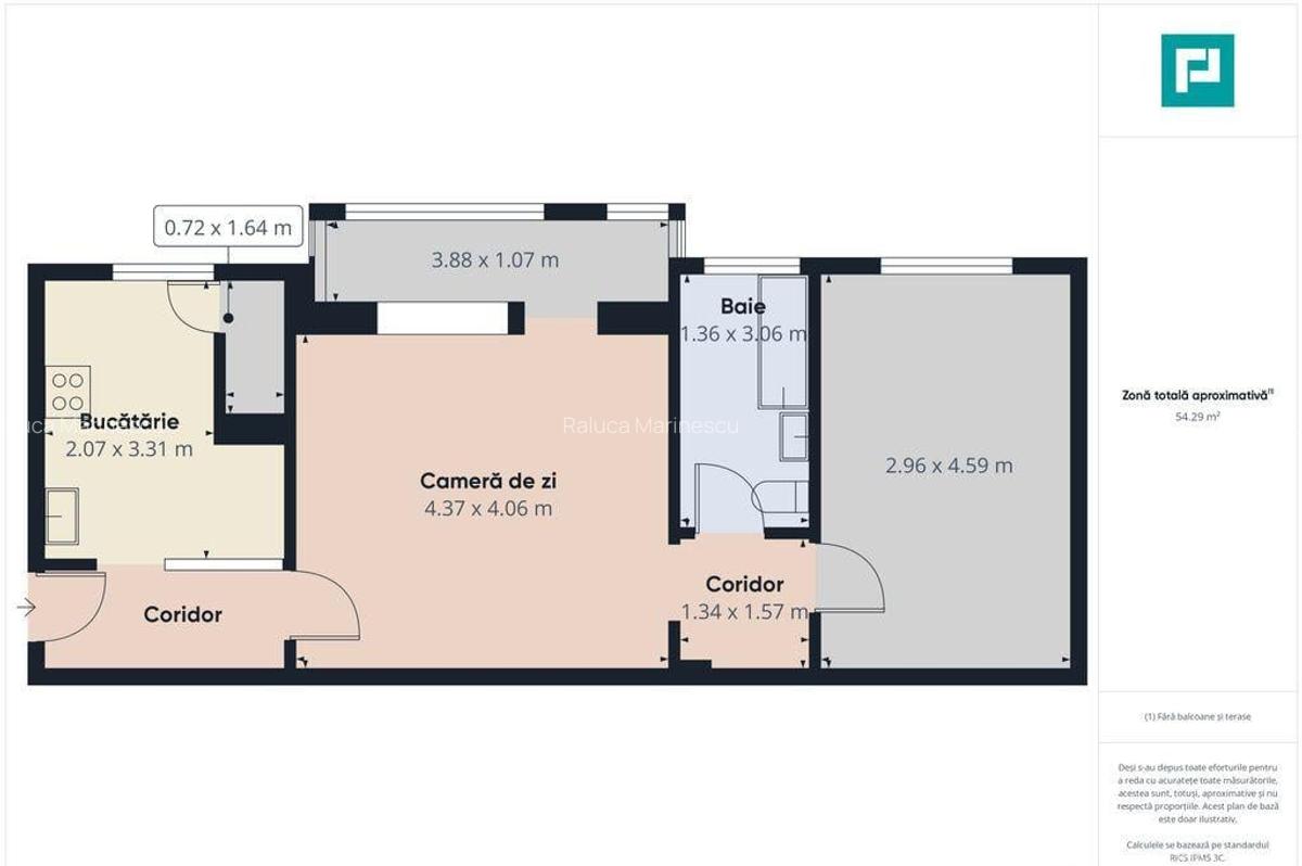 Apartament cu 2 camere in Vlaicu - 7