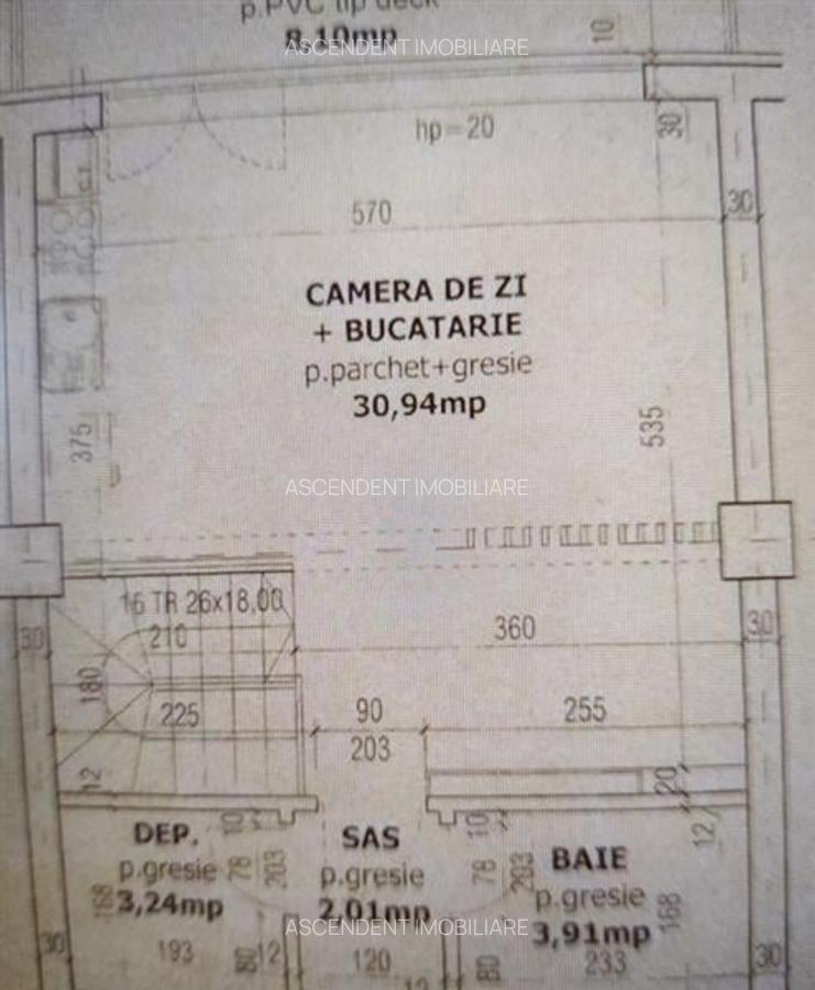 Apartament cu 3 camere decomandat în Tractorul - 19