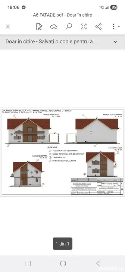 Vand casa cu teren 1000mp - 1