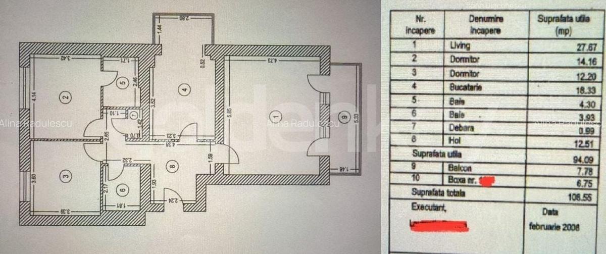 Apartament cu 3 camere decomandat, mobilat în Barbu Văcărescu - 13