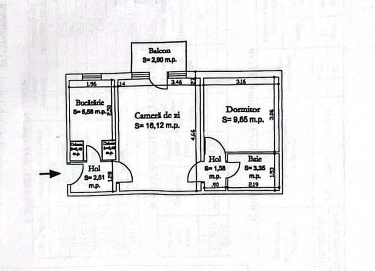 Mircea cel Batran - Apartament 2 camere, et. 3, mobilat/utilat complet - 14