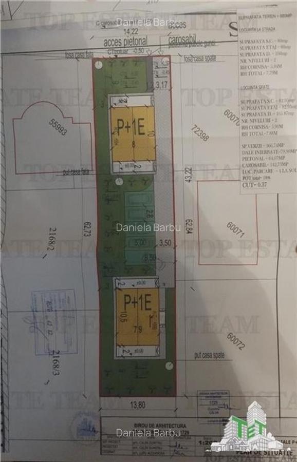 Teren intravilan 880 mp cu proiect aprobat 2 case P+1, Berceni, Ilfov - 4