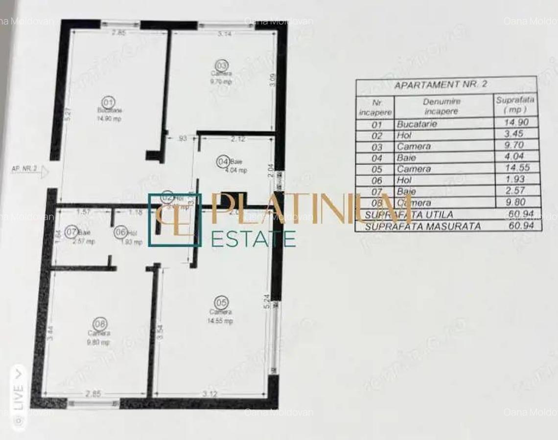 P4561 Apartament cu 3 camere DECOMANDAT, zona Calea Lipovei - 14