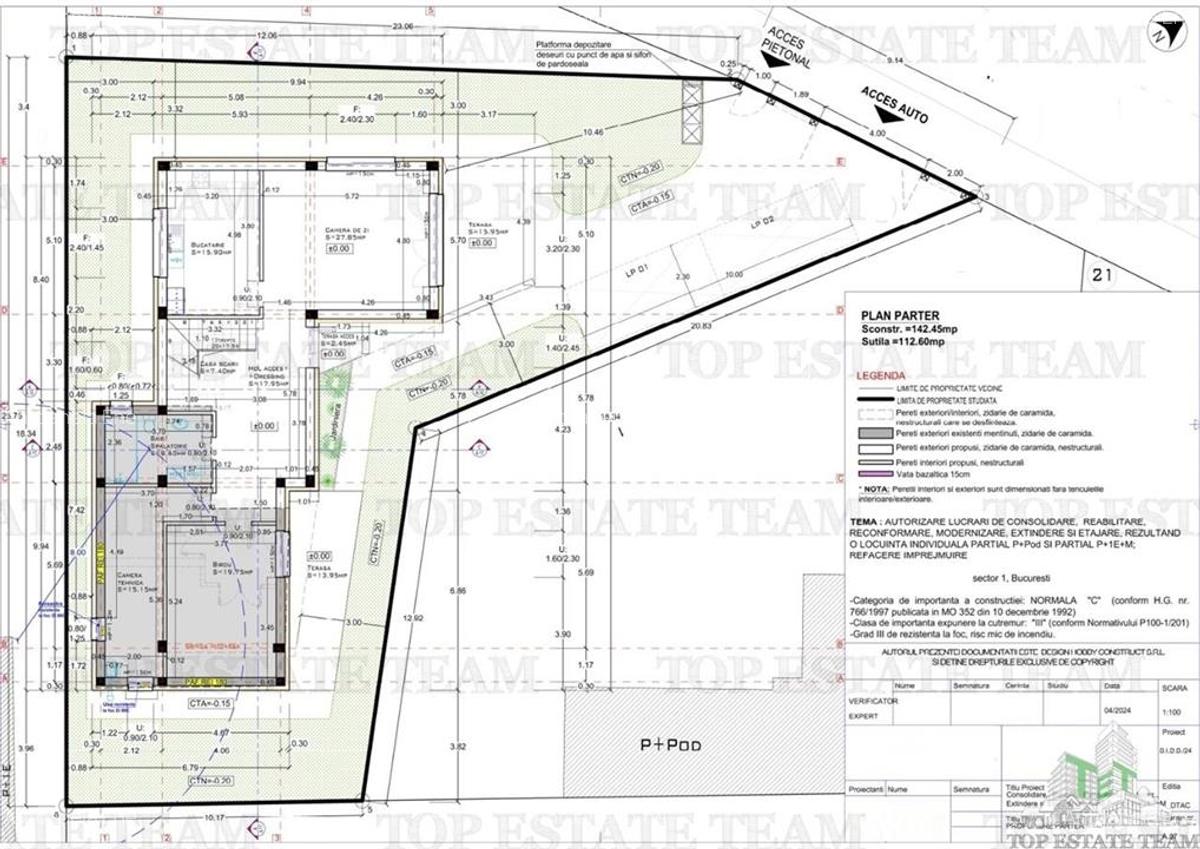 Vanzare teren cu autorizatie pentru vila p +1+ M metrou Ion Mihalache - 9