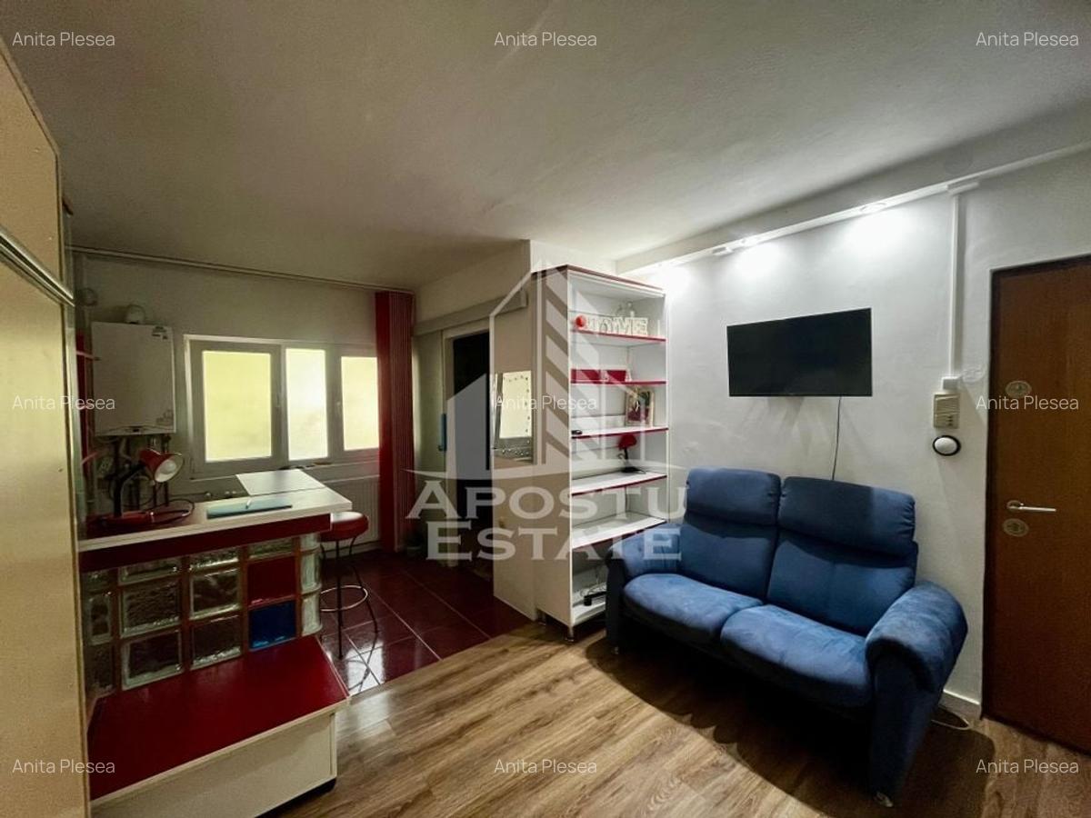 Garsoniera la parter inalt,centrala proprie,zona Aradului - 4